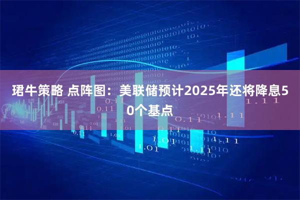 珺牛策略 点阵图：美联储预计2025年还将降息50个基点